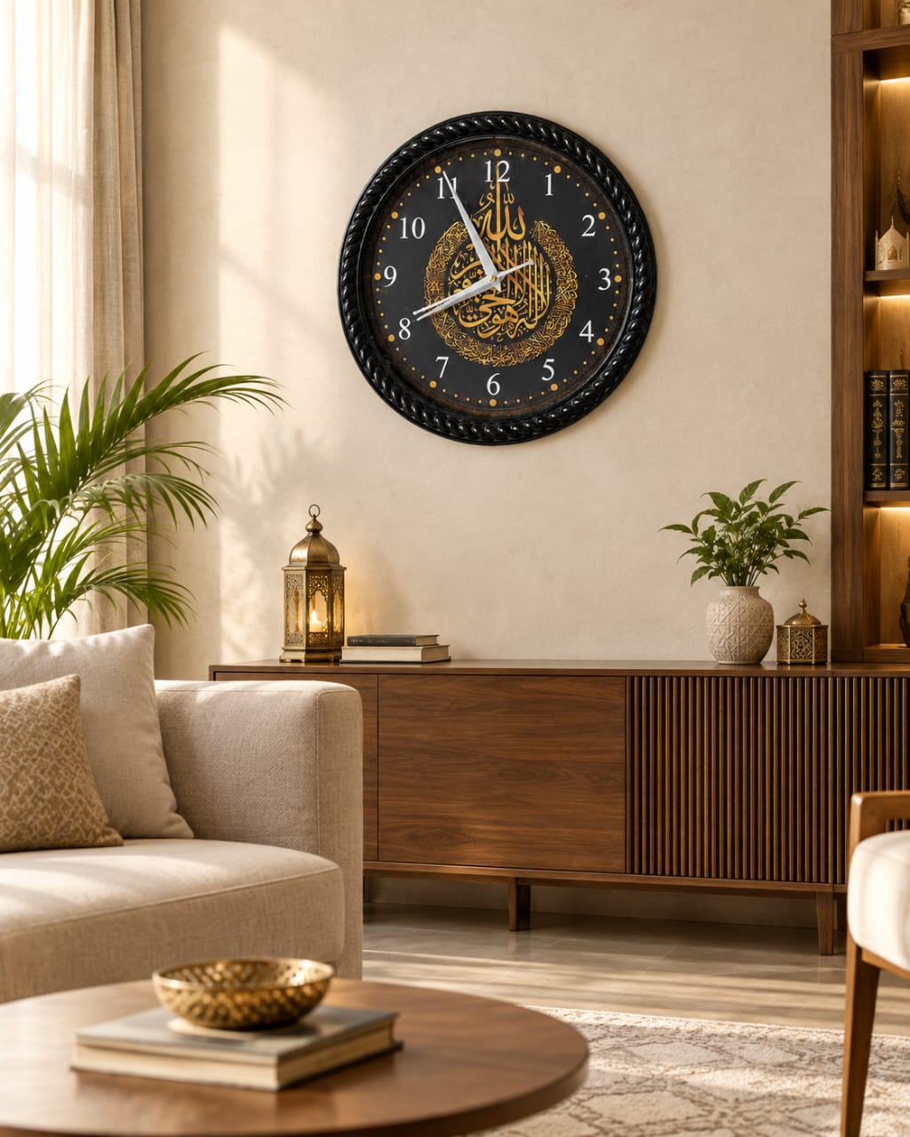 ISLAMIC CALLIGRAPHY WALL CLOCK